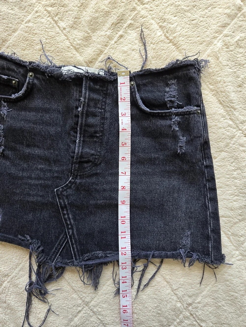 Reformation Denim Mini Skirt Black Wash Color Size 27 Women's